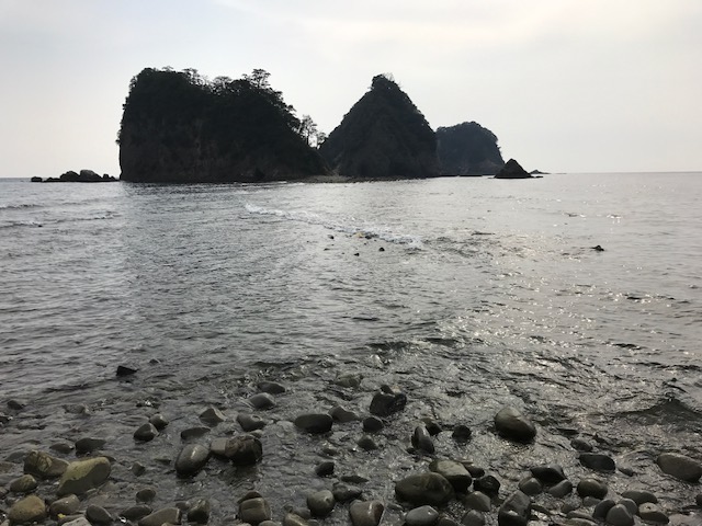 西伊豆松崎町堂ヶ島トンボロ開き