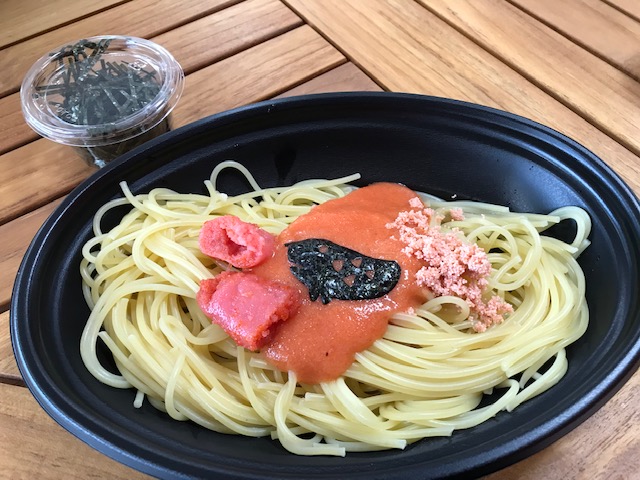 めんたいパーク伊豆のフードコートメニュー明太パスタ