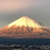 赤富士　富士山写真